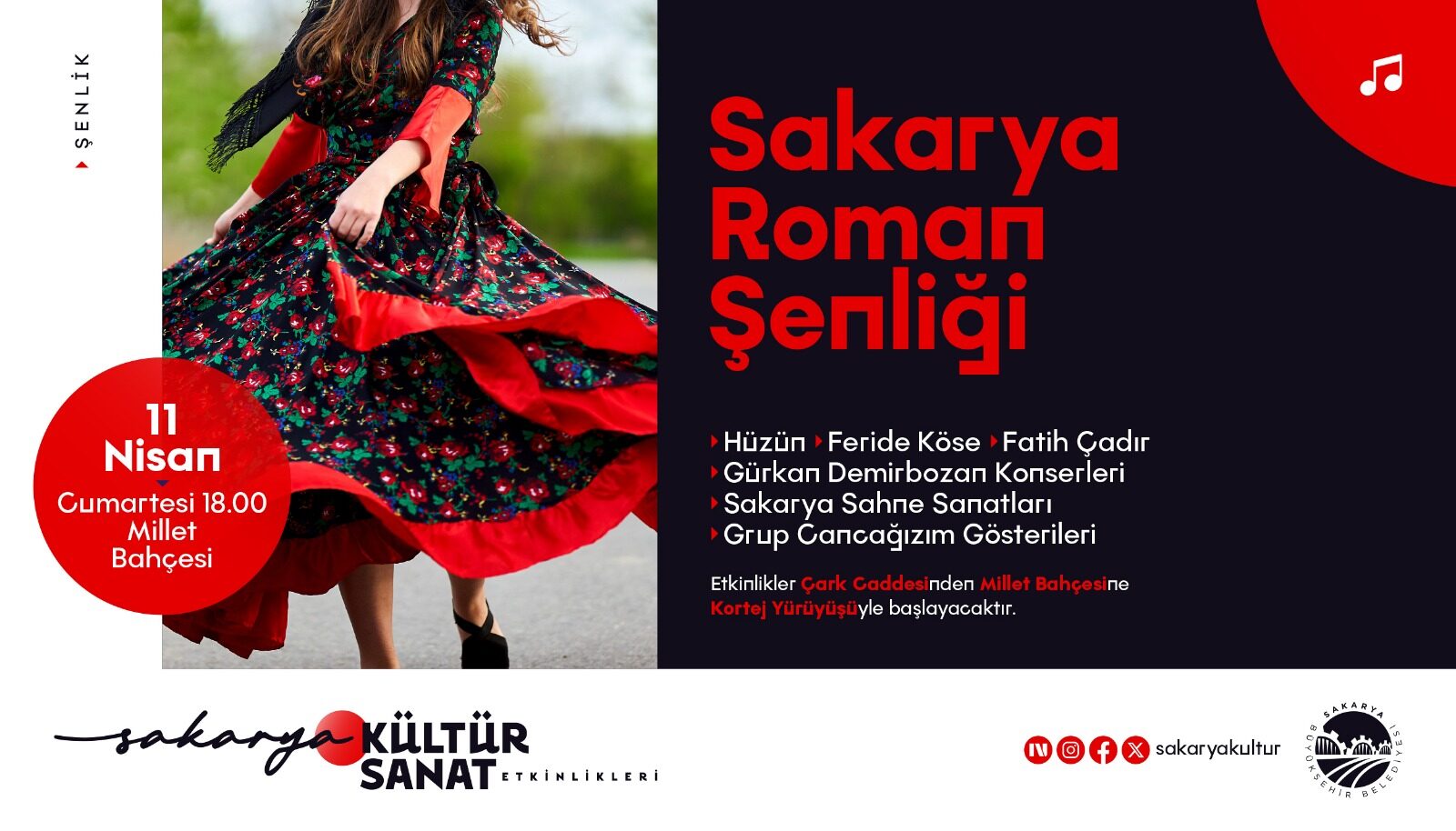 Sakarya'da Roman Kültürünü Tanıtan Şenlik Millet Bahçesi’nde Gerçekleşecek