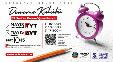 Serdivan'da Deneme Kulübü Sınavları Öğrencilerden Yoğun Katılım Gördü
